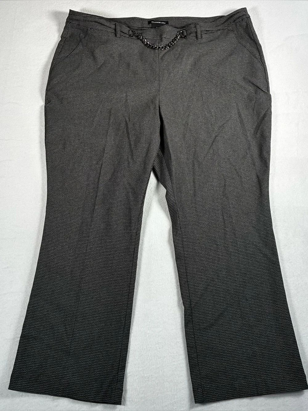 ZAC & Rachel Charcoal Gray Dress Pants with Chain Accent size 24W